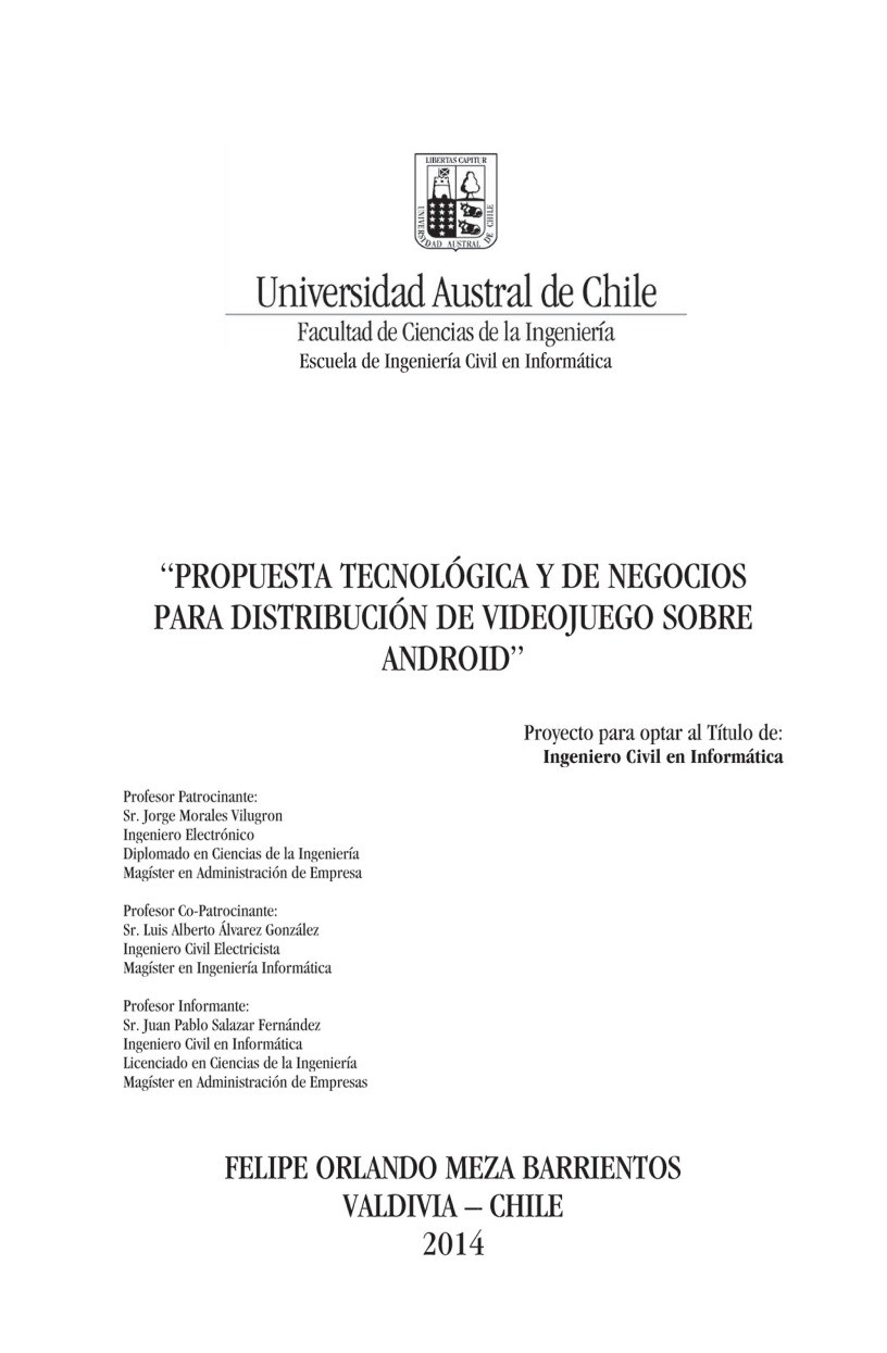 Imágen de pdf Propuesta tecnológica y de negocios para distribución de videojuego sobre Android