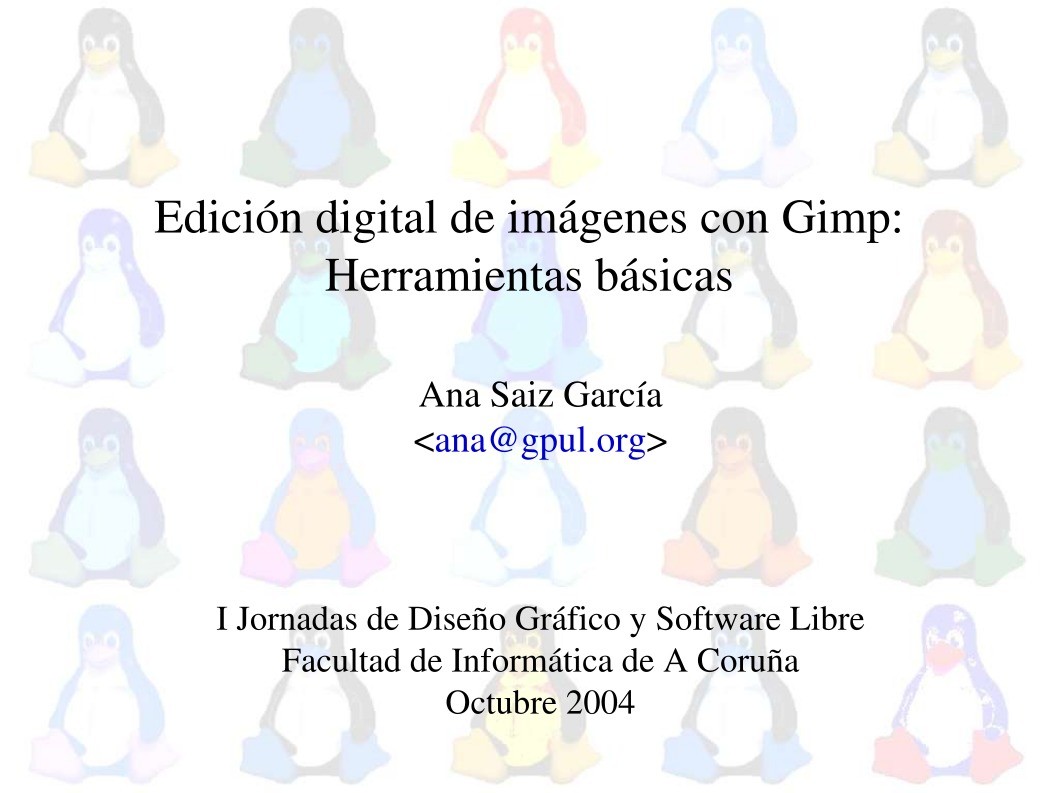 Imágen de pdf Edición digital de imágenes con Gimp: Herramientas básicas