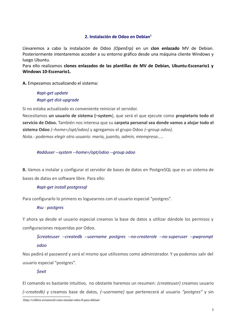 Imágen de pdf 2. Instalación de Odoo en Linux