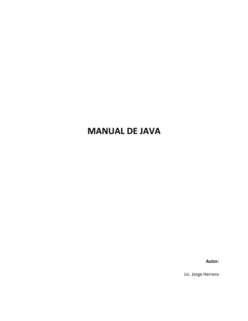 PDF de programación - Manual de Java