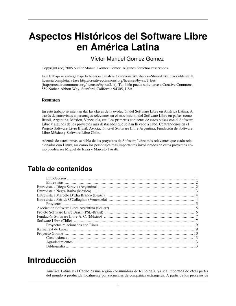 Imágen de pdf Aspectos Históricos del Software Libre en América Latina