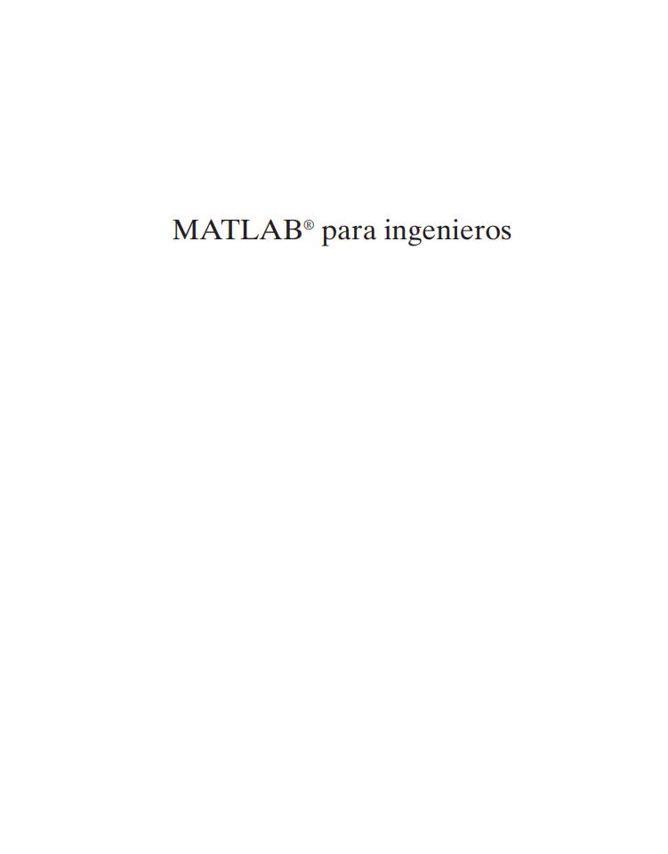 Imágen de pdf MATLAB para ingenieros