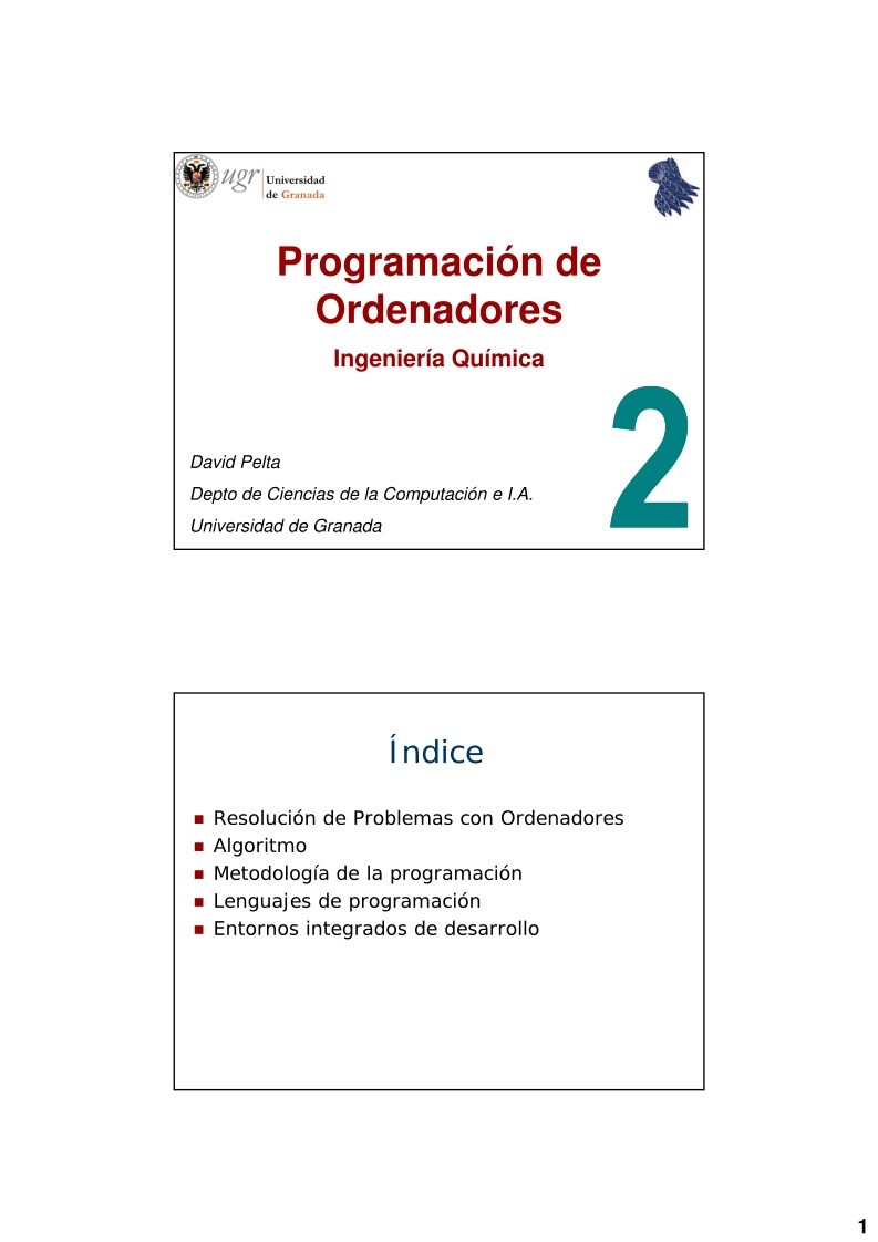 Imágen de pdf Tema 2 - Programación de Ordenadores - Ingeniería Química