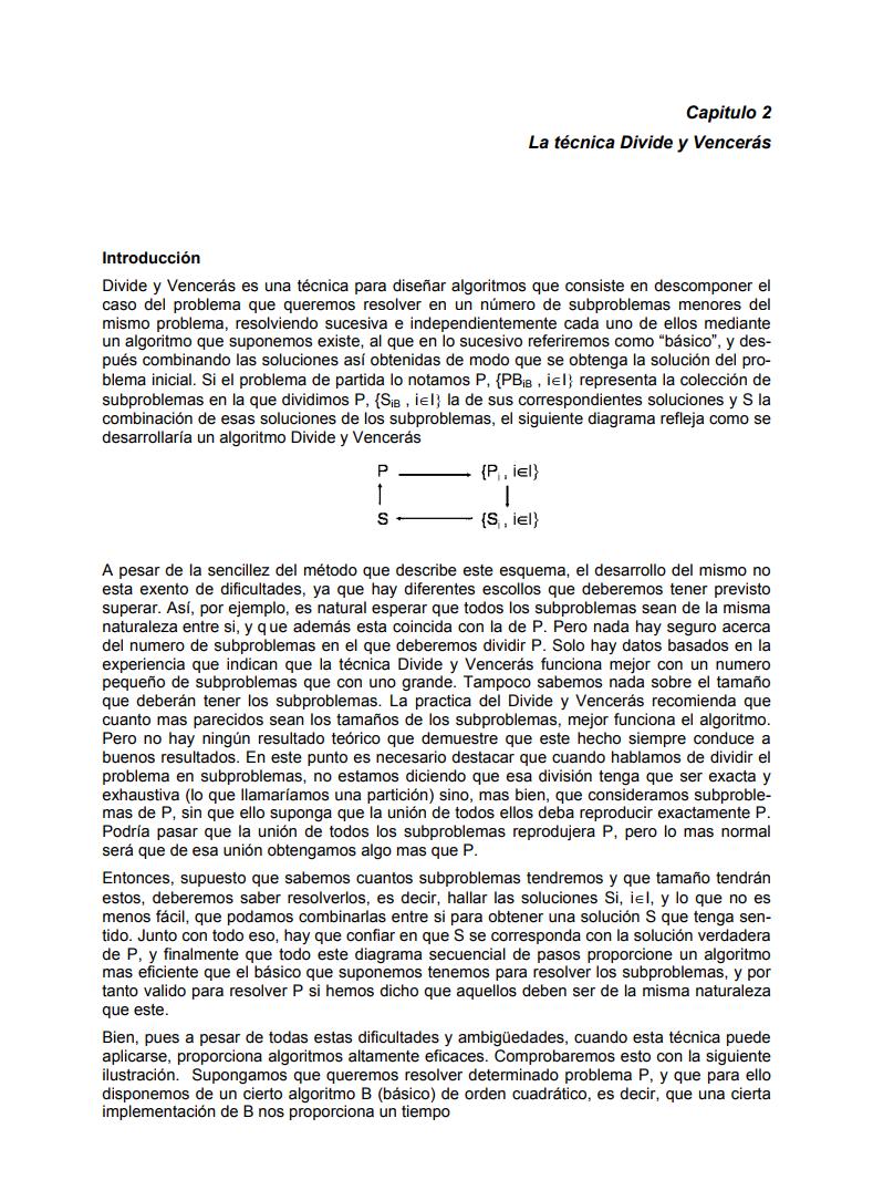 Imágen de pdf Capitulo 2 - La técnica Divide y Vencerás
