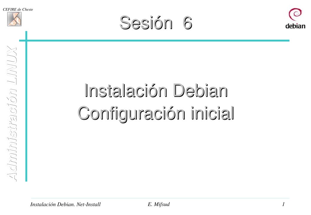 Imágen de pdf Sesión 6 - Instalación Debian - Configuración inicial