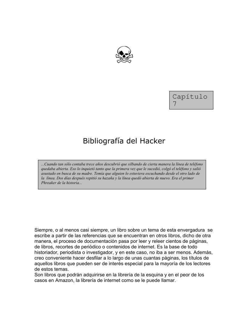 Imágen de pdf Capítulo 7 - Bibliografía del Hacker