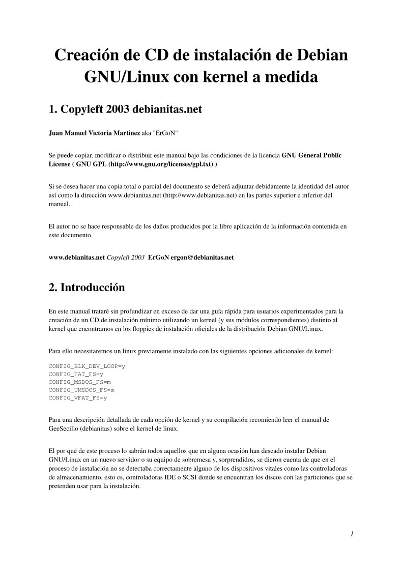 Imágen de pdf Creación de CD de instalación de Debian GNU/Linux con kernel a medida