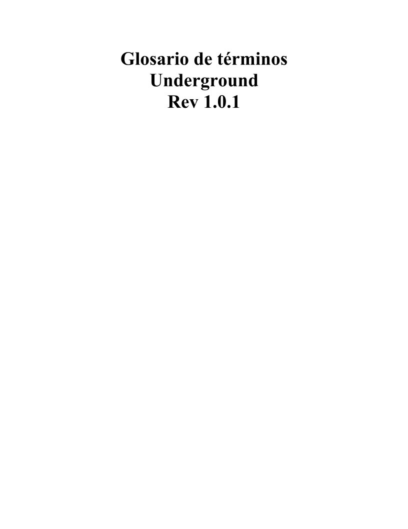 Imágen de pdf Glosario de términos Underground