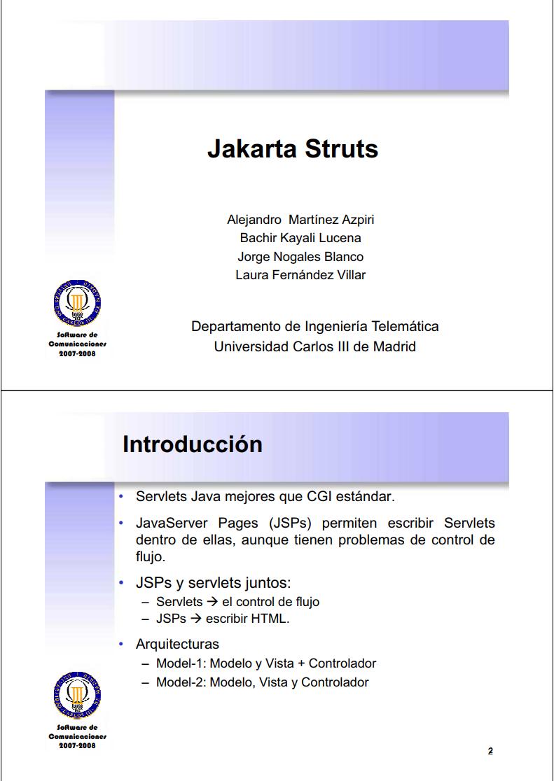 PDF de programación Jakarta Struts