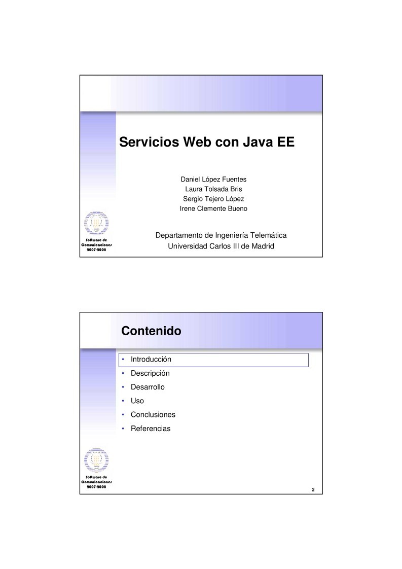 Imágen de pdf Servicios Web con Java EE