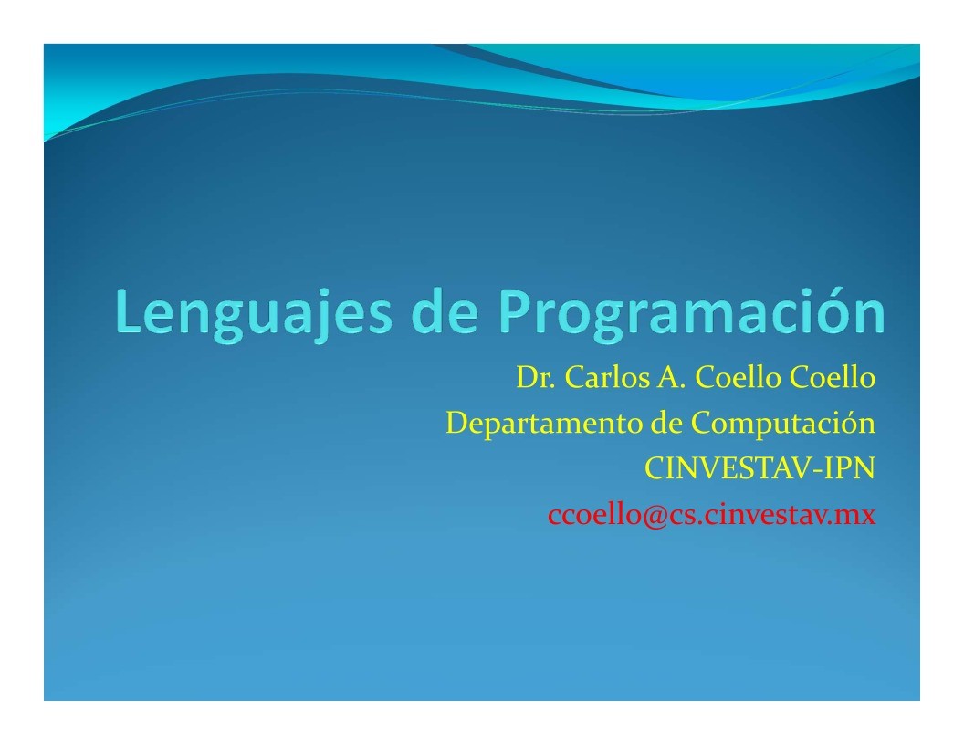 Imágen de pdf Lenguajes de Programación