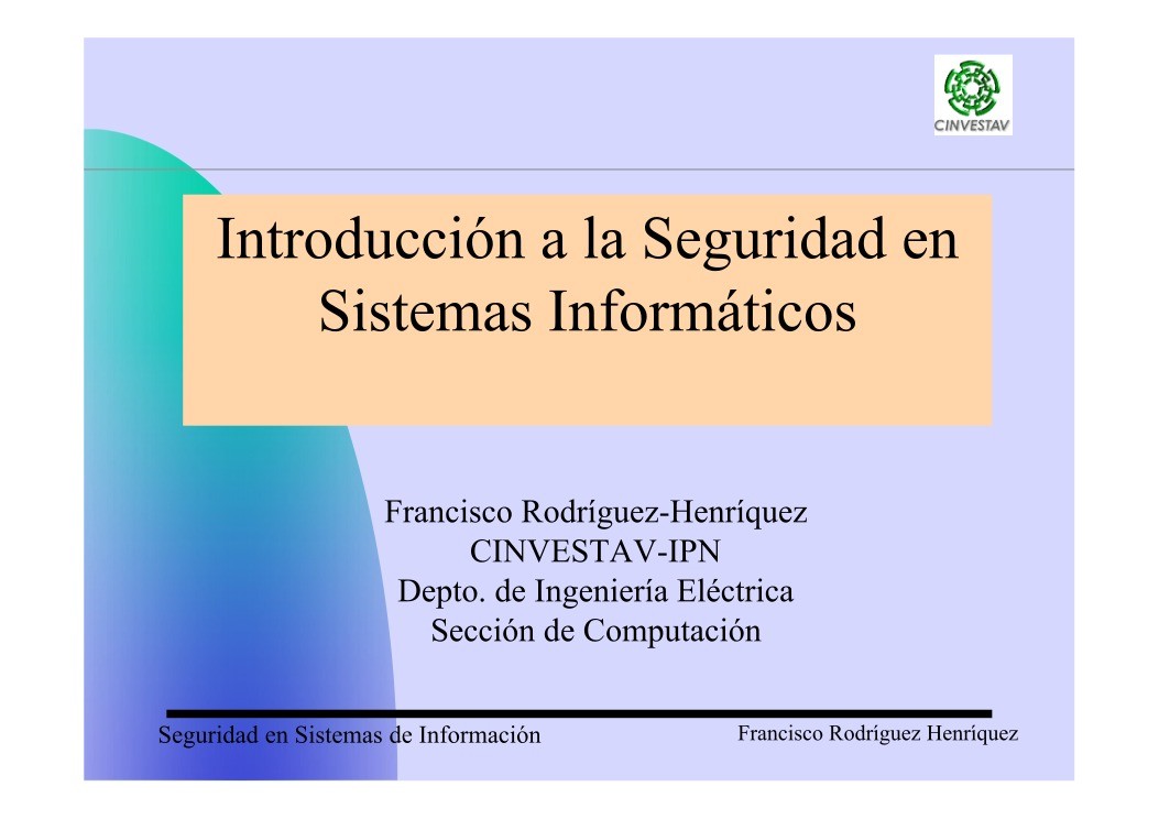 Imágen de pdf Introducción a la Seguridad en Sistemas Informáticos