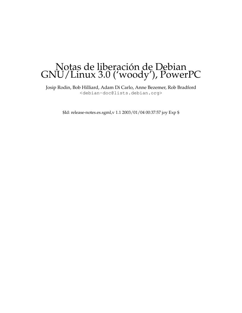 Imágen de pdf Notas de liberación de Debian GNU/Linux 3.0 (woody), PowerPC