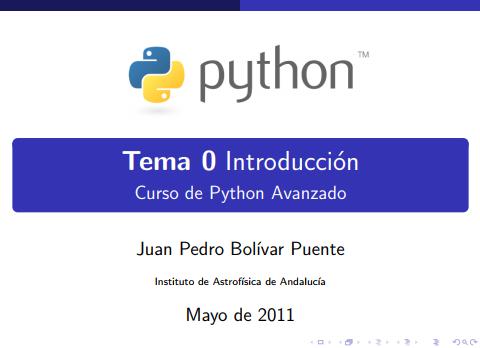 Imágen de pdf Tema 0 Introducción - Curso de Python Avanzado