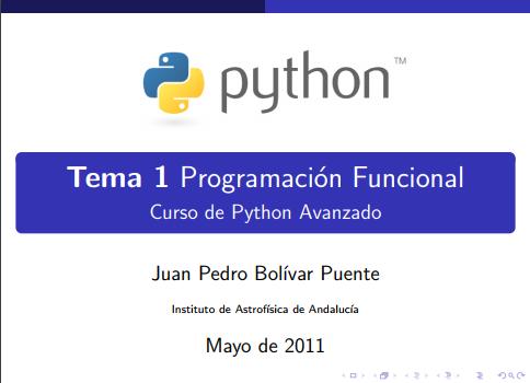Imágen de pdf Tema 1 Programación Funcional - Curso de Python Avanzado