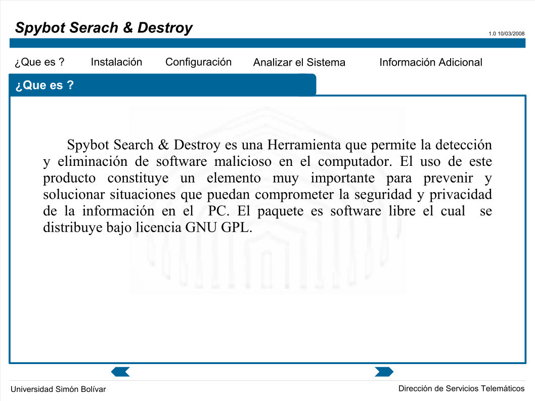 Imágen de pdf Spybot Search & Destroy