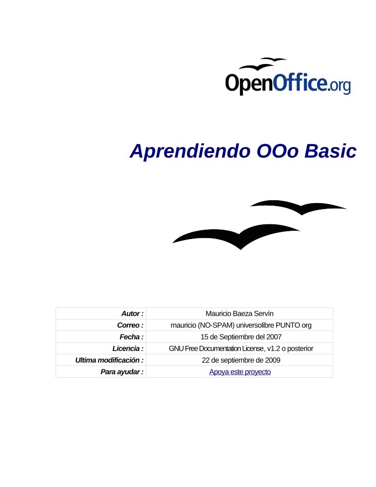 Imágen de pdf Aprendiendo OOoBasic