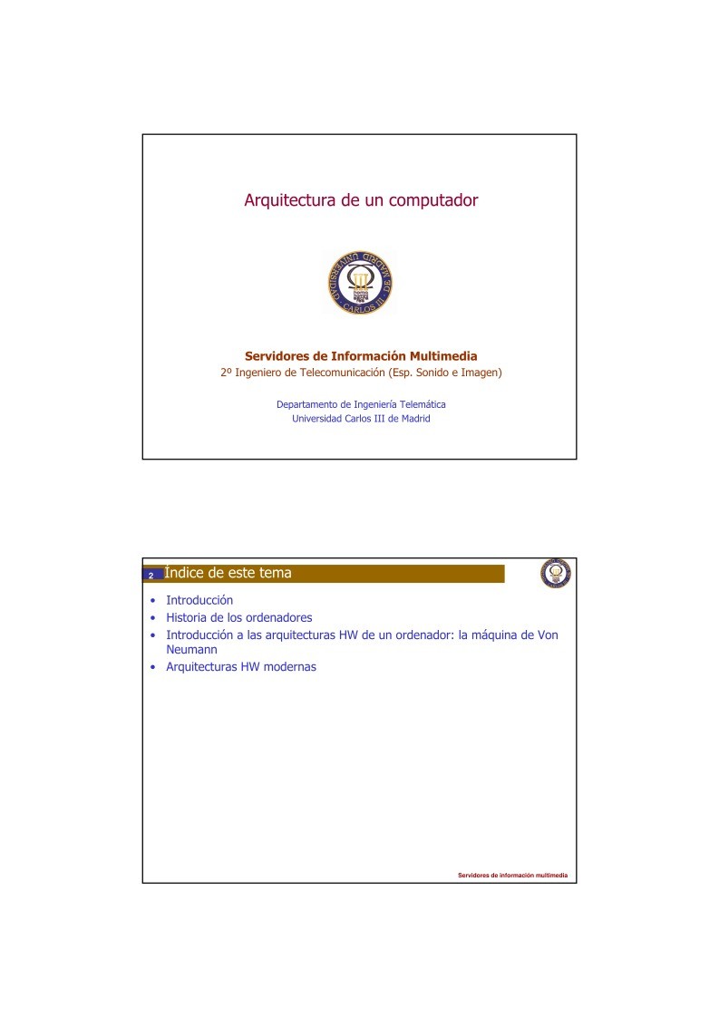 Imágen de pdf Arquitectura de un Computador