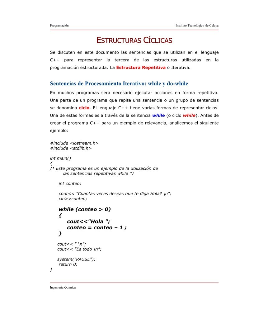 Imágen de pdf Estructuras Cíclicas