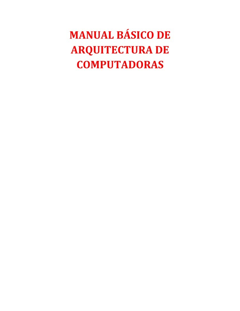 Imágen de pdf Manual básico de Arquitectura de Computadoras