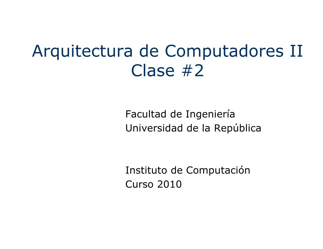 Imágen de pdf Clase 2 - Arquitectura de Computadoras II