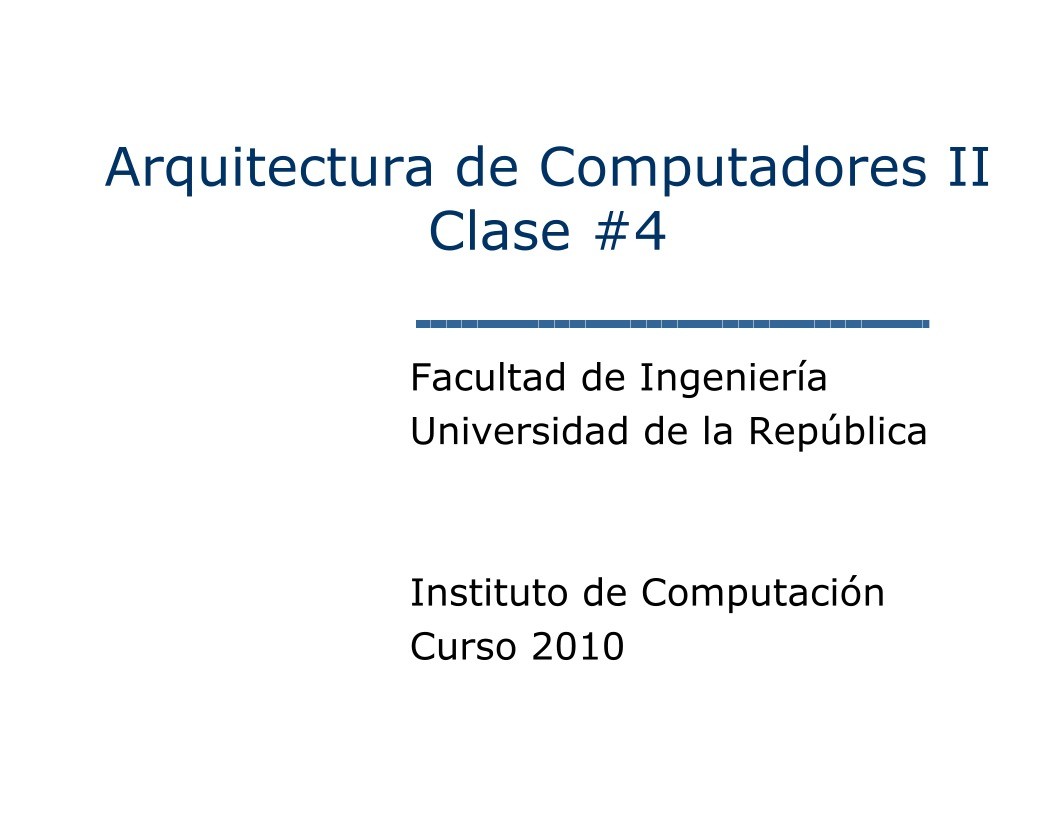 Imágen de pdf Clase 4 - Arquitectura de Computadoras II