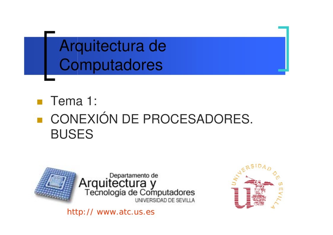 Imágen de pdf Tema 1: Conexión de procesadores. Buses - Arquitectura de Computadores