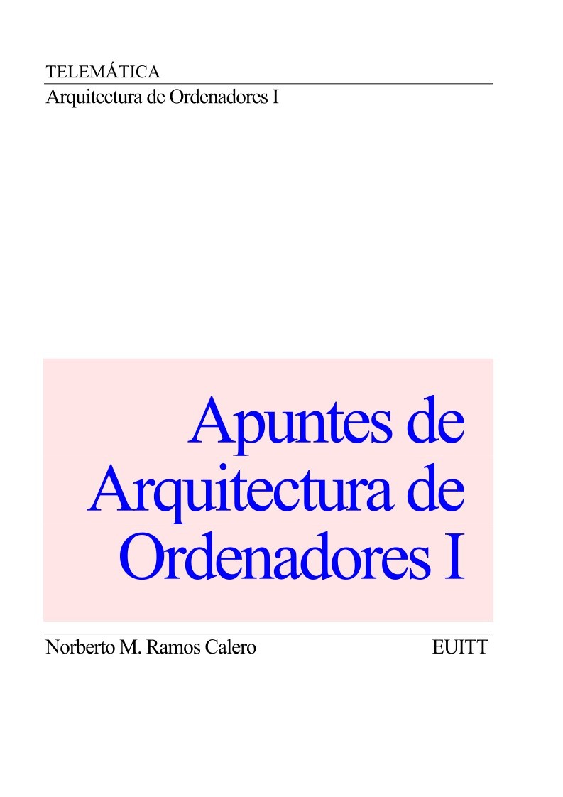 Imágen de pdf Apuntes de Arquitectura de Ordenadores I