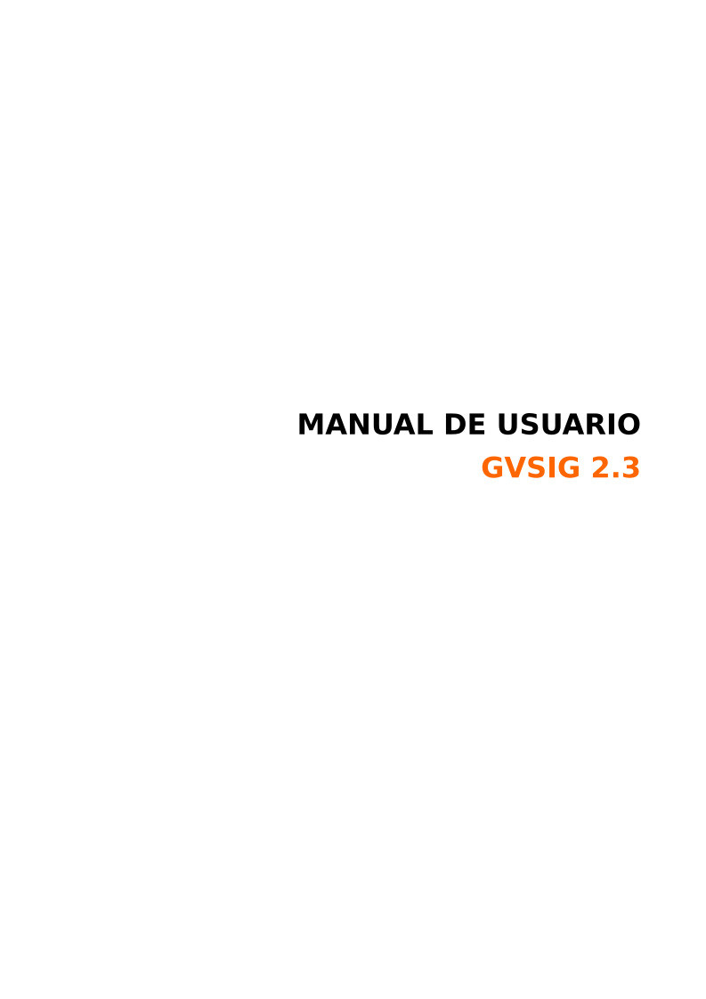 Imágen de pdf Manual de usuario - GVSIG 2.3.0