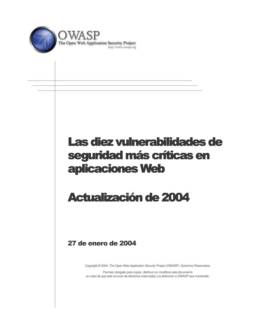 Imágen de pdf Las diez vulnerabilidades de seguridad más críticas en aplicaciones Web
