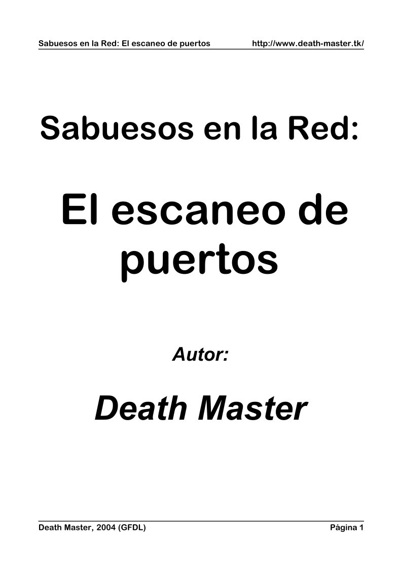 Imágen de pdf Sabuesos en la Red: El escaneo de puertos