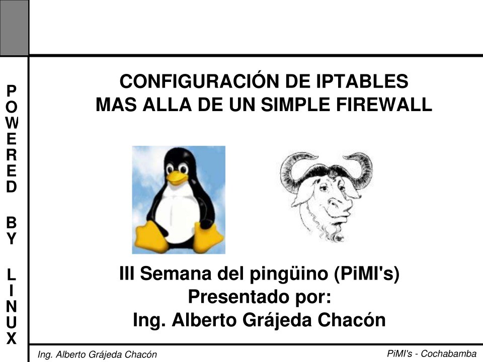 Imágen de pdf Configuración de Iptables mas alla de un simple firewall