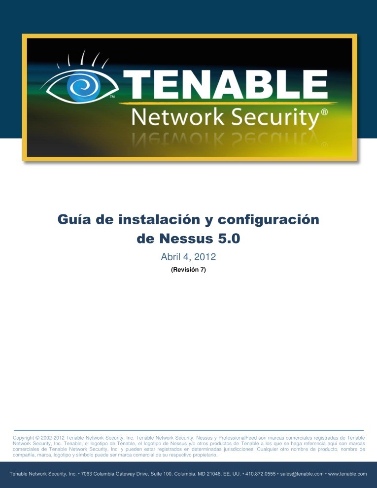 Imágen de pdf Guía de instalación y configuración de Nessus 5.0