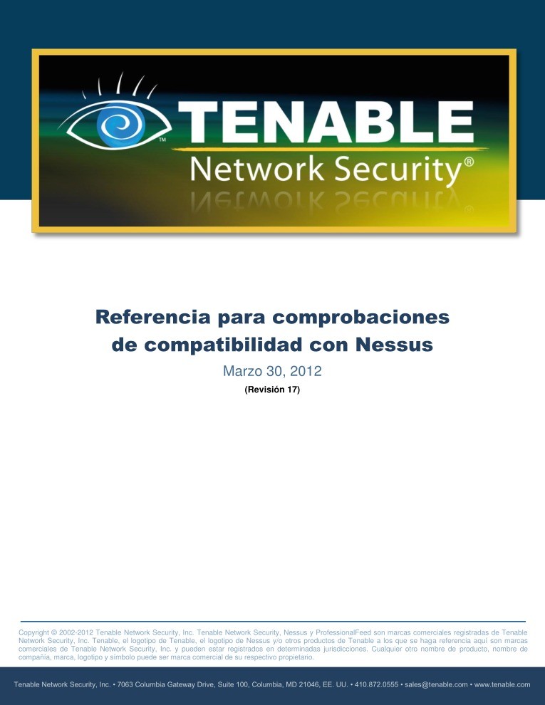 Imágen de pdf Referencia para comprobaciones de compatibilidad con Nessus