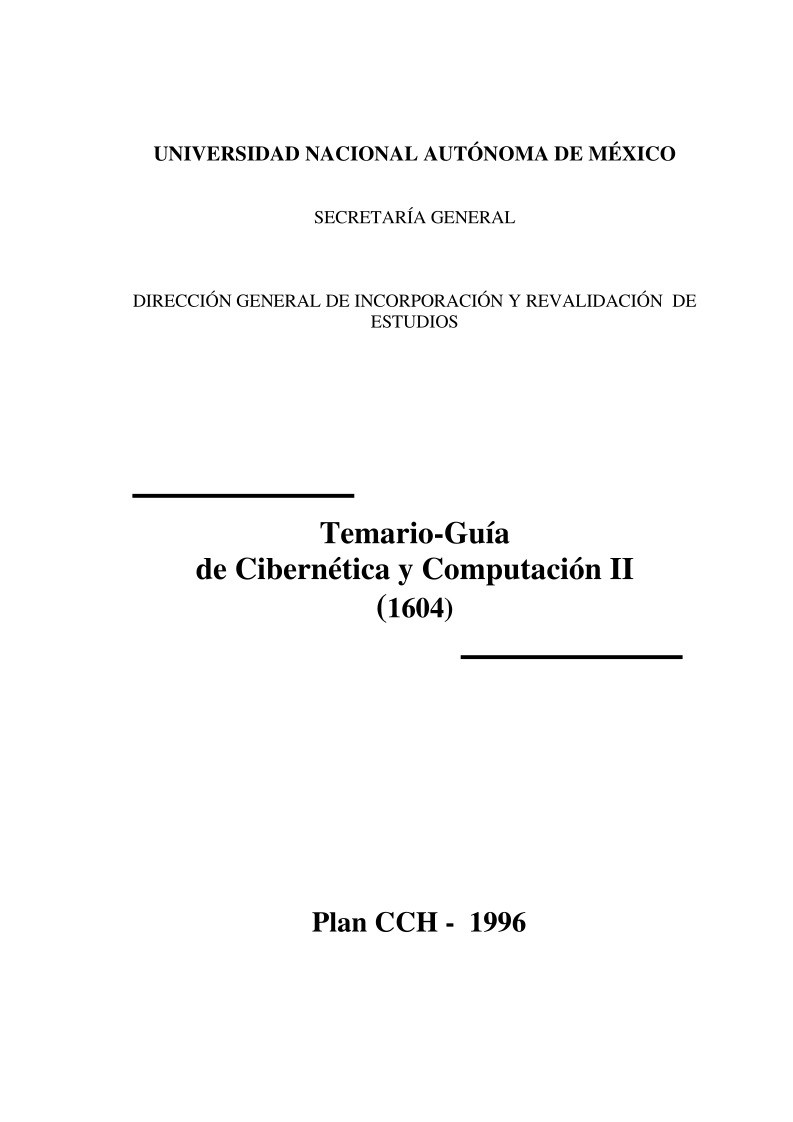 Imágen de pdf Temario-Guía de Cibernética y Computación II (1604)