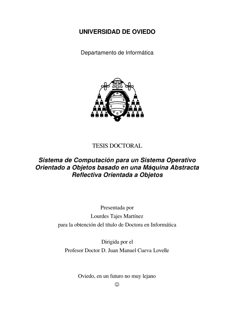 Imágen de pdf Sistema de Computación para un Sistema Operativo Orientado a Objetos basado en una Máquina Abstracta Reflectiva Orientada a Objetos