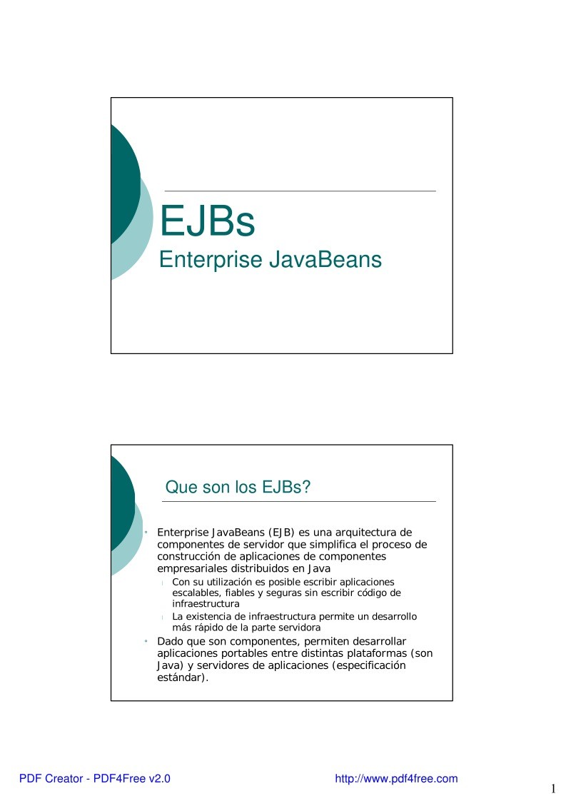 Imágen de pdf Introducción EJBs