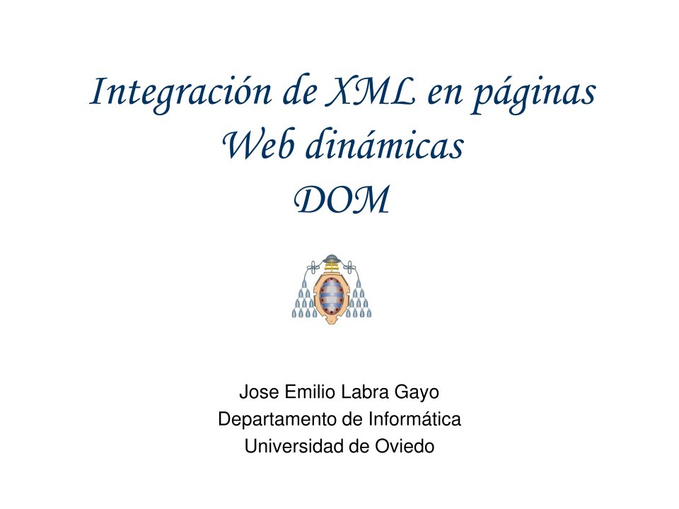Imágen de pdf Integración de XML en páginas Web dinámicas DOM - Tecnologías Web y XML
