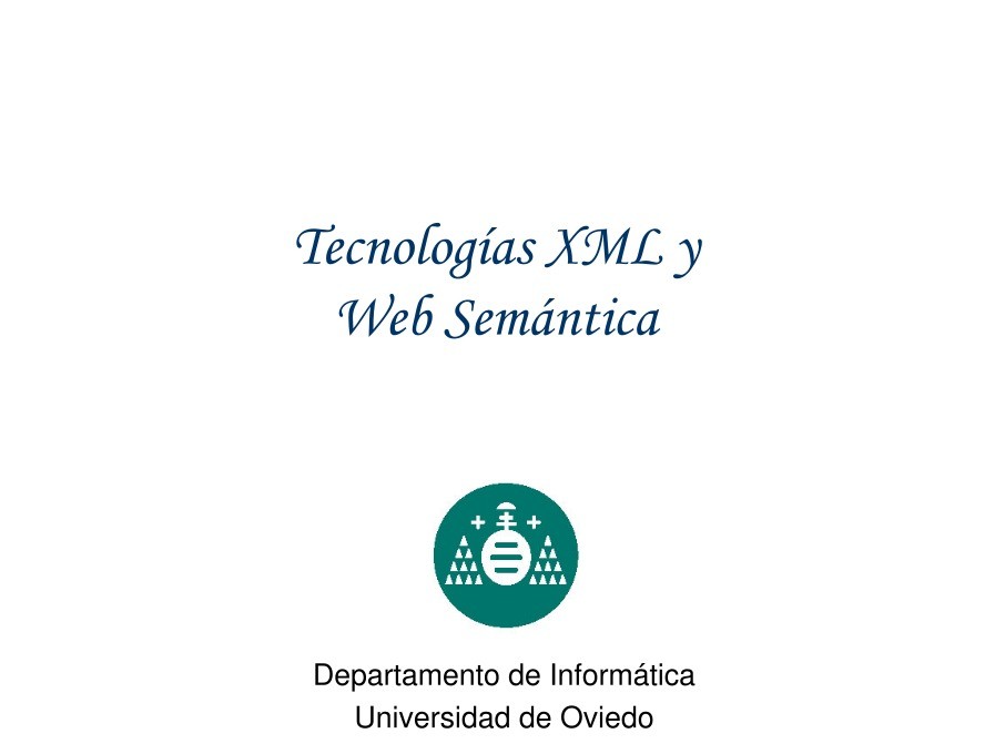 Imágen de pdf Tecnologías XML y Web Semántica