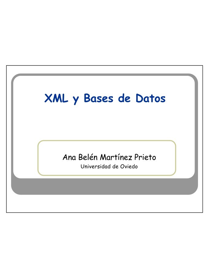 Imágen de pdf XML y Bases de Datos