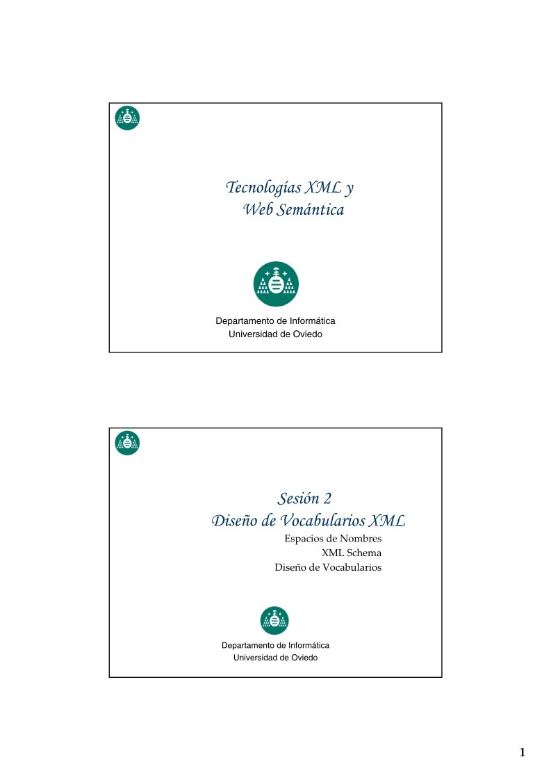 Imágen de pdf Tecnologías XML y Web Semántica