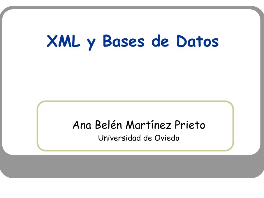 Imágen de pdf XML y Bases de Datos