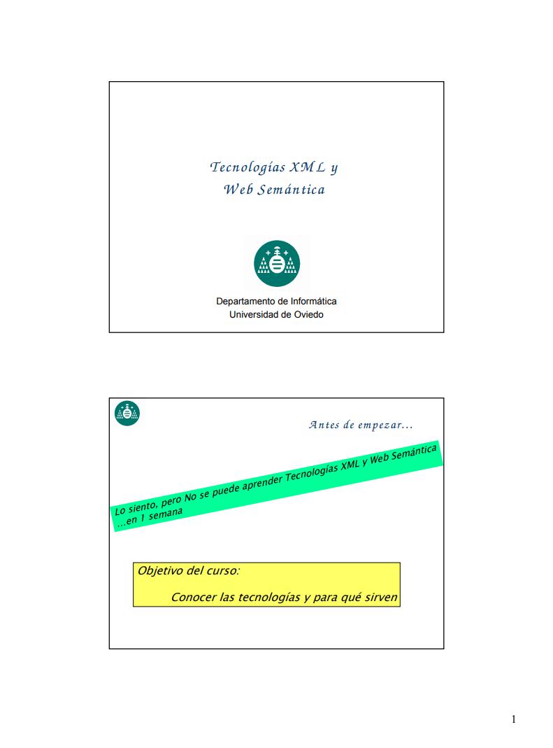 Imágen de pdf Tecnologías XML y Web Semántica