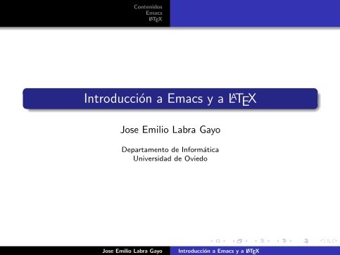 Imágen de pdf Introducción a Emacs y a LaTeX