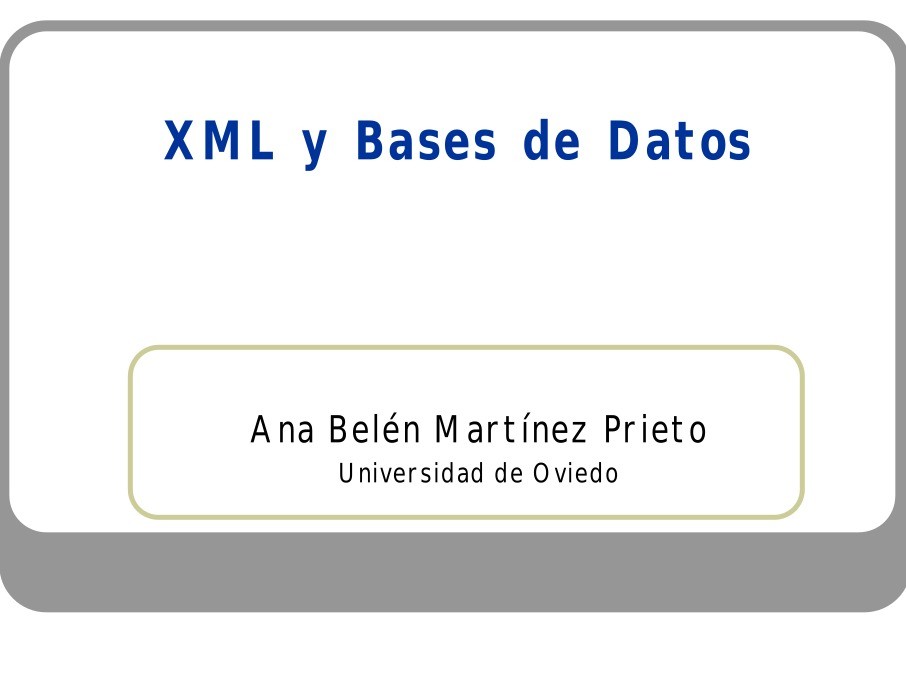 Imágen de pdf XML y Bases de Datos