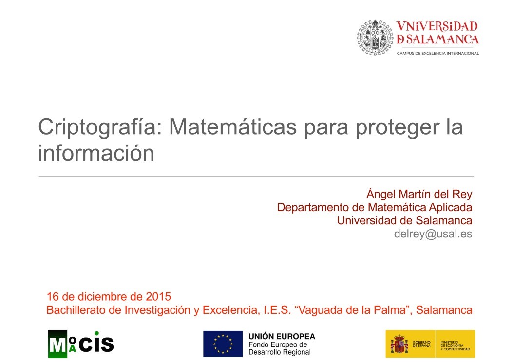 Imágen de pdf Criptografía: Matemáticas para proteger la información