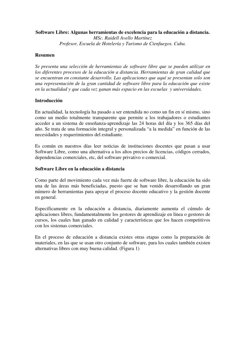 Imágen de pdf Software Libre: Algunas herramientas de excelencia para la educación a distancia