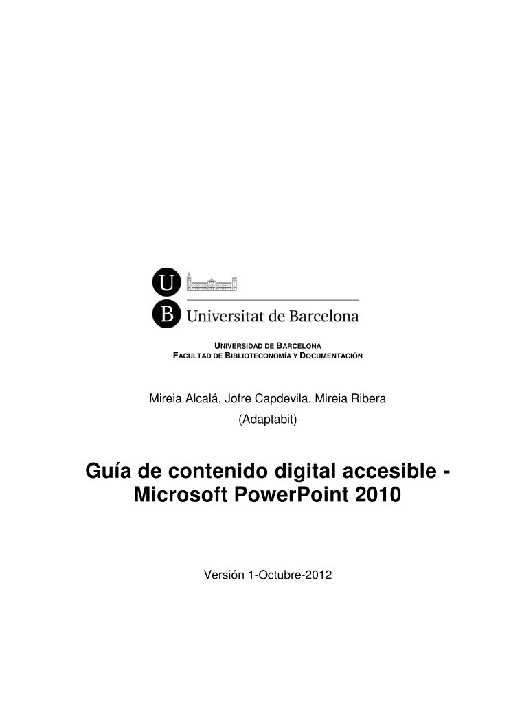 Imágen de pdf Guía de contenido digital accesible - Microsoft PowerPoint 2010