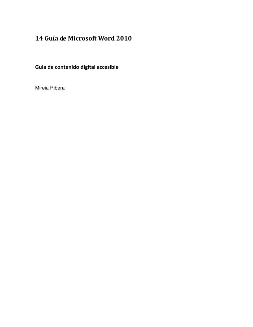 Imágen de pdf Guía de Microsoft Word 2010