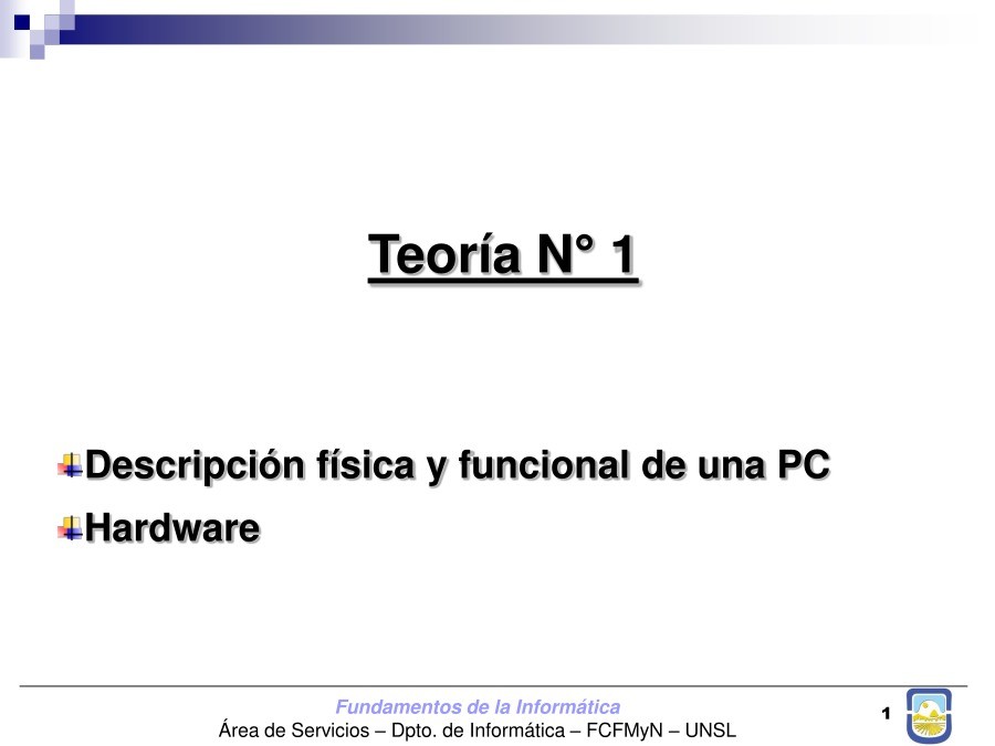 Imágen de pdf Descripción física y funcional de una PC - Hardware